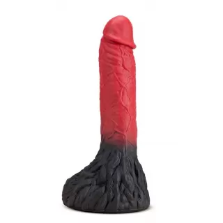 Реалистичный фаллоимитатор Lycan Lock On Werewolf Dildo - 26,7 см красный с черным 