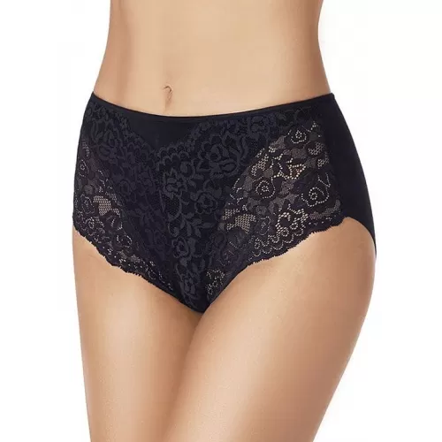 Высокие хлопковые трусики с кружевом Lace Cotton Band белый M