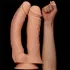 Телесный двойной фаллоимитатор Mega Double dildo - 33 см телесный 