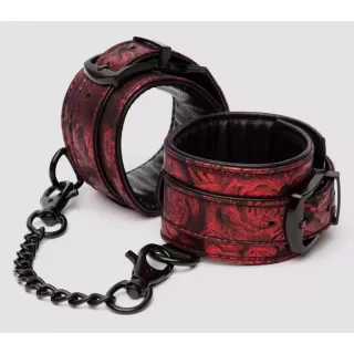 Красно-черные наручники Reversible Faux Leather Wrist Cuffs красный с черным 