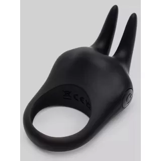 Черное эрекционное виброкольцо Sensation Rechargeable Vibrating Rabbit Love Ring черный 