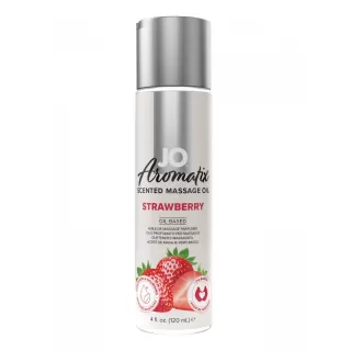 Массажное масло JO Aromatix Massage Oil Strawberry с ароматом клубники - 120 мл  