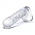 Прозрачный фаллоимитатор 8  Realistic Ribbed Glass Dildo - 20,3 см прозрачный 