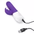 Фиолетовый пульсирующий вибромассажер G-Spot Thrusting Rabbit - 24 см фиолетовый 