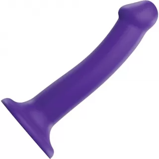 Фиолетовый фаллоимитатор-насадка Strap-On-Me Dildo Dual Density size M - 18 см фиолетовый 