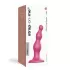 Розовая насадка Strap-On-Me Dildo Plug Beads size S розовый 