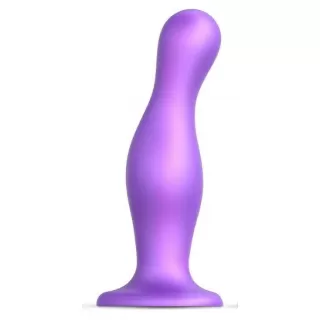 Фиолетовая насадка Strap-On-Me Dildo Plug Curvy size L фиолетовый 