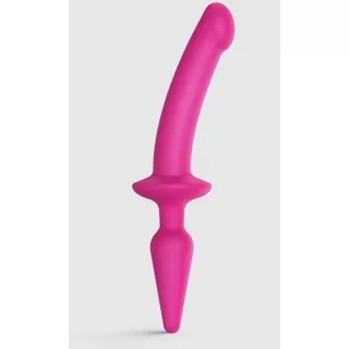 Розовый двусторонний фаллоимитатор Strap-On-Me Dildo Plug-In Switch size S розовый 