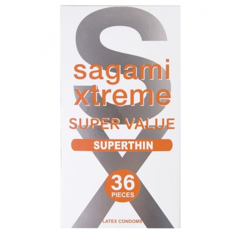 Ультратонкие презервативы Sagami Xtreme Superthin - 36 шт  