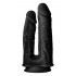 Черный анально-вагинальный фаллоимитатор Double Penetrator - 19,5 см черный 