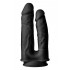 Черный анально-вагинальный фаллоимитатор Double Penetrator - 19,5 см черный 