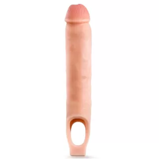 Телесная насадка-удлинитель 11.5 Inch Silicone Cock Sheath Penis Extender - 29,2 см телесный 