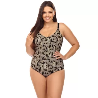 Совместный купальник plus size с принтом в виде леопардов леопард 80E/40