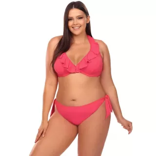 Кокетливый раздельный купальник plus size розовый 70G/36