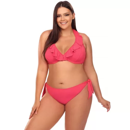 Кокетливый раздельный купальник plus size розовый 75E/38