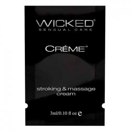 Крем для массажа и мастурбации Wicked Stroking and Massage Creme - 3 мл  
