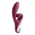Бордовый вибратор-кролик Touch me - 21,2 см бордовый 