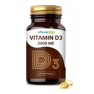 Пищевая добавка SuperCaps VITAMIN D3 2000 ME - 120 капсул  