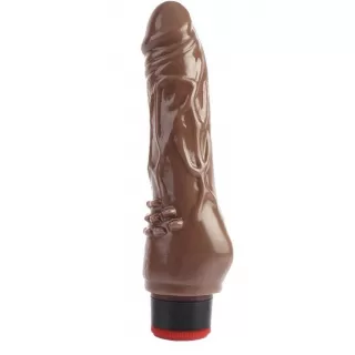 Коричневый вибратор-реалистик 7.8 Vibrating Dildo - 19 см коричневый 