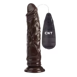 Коричневый вибратор-реалистик 8.4 Stud Realistic Dildo - 21,4 см коричневый 