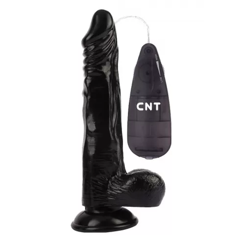 Черный вибратор-реалистик 8.5 Vibrating Beginner Dildo - 21,5 см черный 