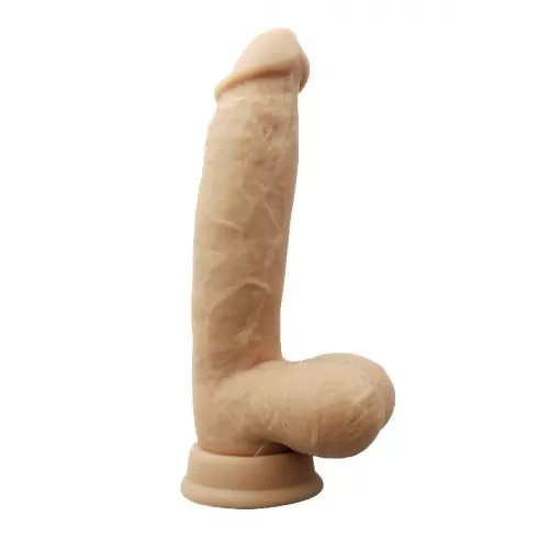 Телесный фаллоимитатор 8 Silicone Cock With Balls - 21 см телесный 