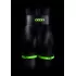 Набор для бондажа Thigh Cuffs with Belt and Handcuffs - размер S-M черный с зеленым S-M