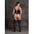 Эффектный боди-комбинезон Elara VII Bodystocking with Open Cups черный XL-XXL-XXXL