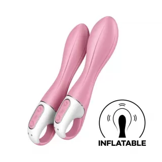 Розовый вибромассажер с функцией расширения Air Pump Vibrator 2 - 20,9 см розовый 