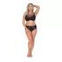 Бюстгальтер plus size с декоративными бретелями черный 95F