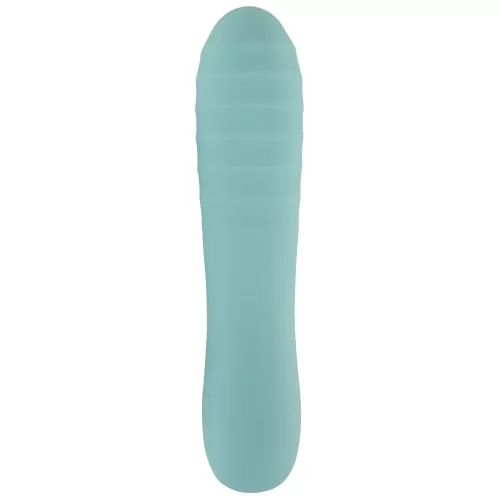 Аквамариновый мини-вибратор Straight Vibrator - 16,4 см аквамариновый 