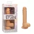 Телесный фаллоимитатор Dual Density Silicone Studs - 17,75 см телесный 