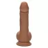 Коричневый фаллоимитатор Dual Density Silicone Studs - 21,5 см коричневый 