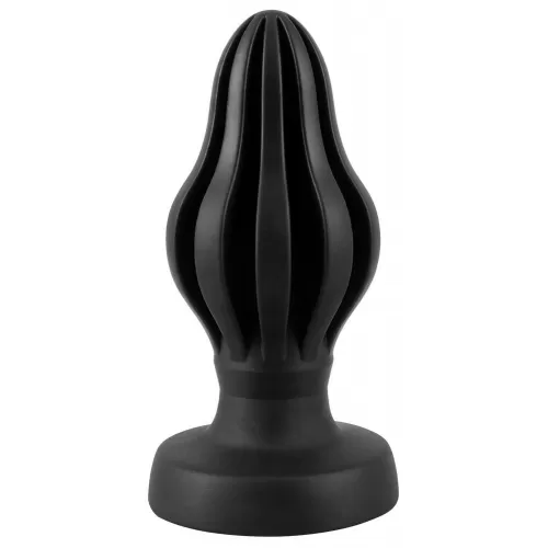 Черная анальная пробка Super Soft Butt Plug - 11,1 см черный 