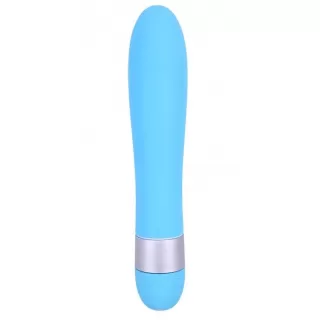 Голубой классический вибратор Precious Passion Vibrator - 17 см голубой 