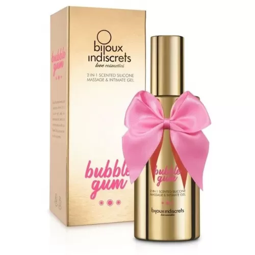Гель с ароматом жвачки Bubblegum 2-in-1 Scented Silicone Massage And Intimate Gel - 100 мл  