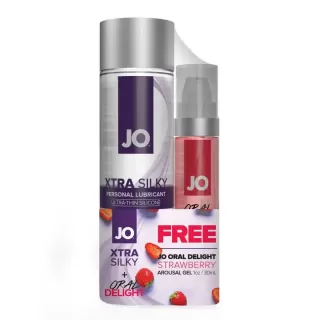 Набор лубрикантов System JO Xtra Silky & Oral Delight Strawberry  