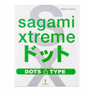 Презерватив Sagami Xtreme Type-E с точками - 1 шт  