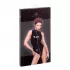 Боди с длинной молнией PVC body with deep cut shoulder line and long metal 3-way zipper черный S