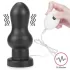 Черная анальная вибровтулка 7  King Sized Vibrating Anal Rammer - 18 см черный 