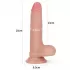 Телесный фаллоимитатор 7’’ Dual layered Platinum Silicone Cock - 18 см телесный 
