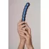 Синий фаллоимитатор Beaded G-Spot - 17 см синий 