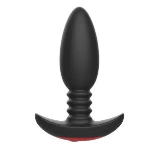 Черная анальная вибропробка Anal Vibrator с пультом ДУ - 13,5 см черный 