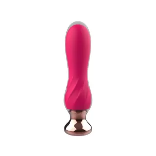 Розовый мини-вибратор Mini Vibrator с пультом ДУ - 12,5 см розовый 