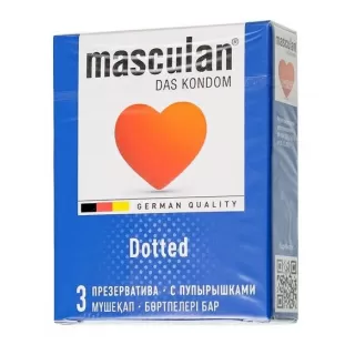 Презервативы с пупырышками Masculan Dotted - 3 шт  