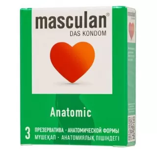 Презервативы анатомической формы Masculan Anatomic - 3 шт  