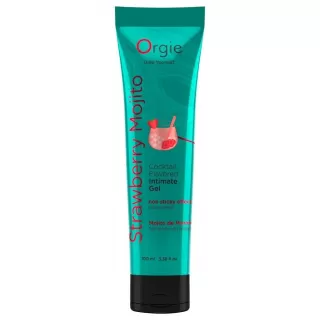 Съедобный интимный гель Orgie Lube Tube Cocktail Strawberry Mojito - 100 мл  