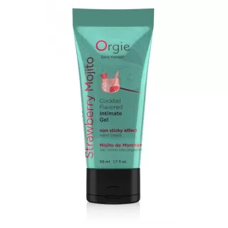 Съедобный интимный гель Orgie Lube Tube Cocktail Strawberry Mojito - 50 мл  