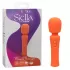 Оранжевый вибромассажер Stella Liquid Silicone Mini Massager - 14,5 см оранжевый 