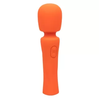 Оранжевый вибромассажер Stella Liquid Silicone Mini Massager - 14,5 см оранжевый 